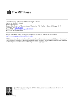 Union Coverage and Profitability Among US Firms