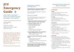 JCU Emergency Guide - John Cabot University