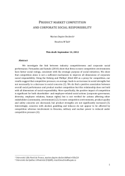 product market competition and corporate social responsibility