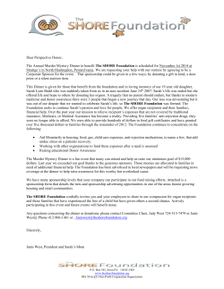 Sponsorship Forms - The SHORE Foundation