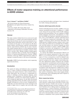 Effects of motor sequence training on attentional performance in