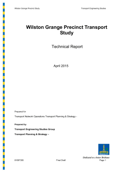Wilston Grange Precinct Transport Study