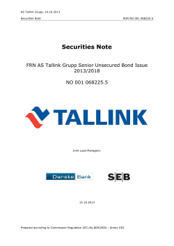 Securities Note