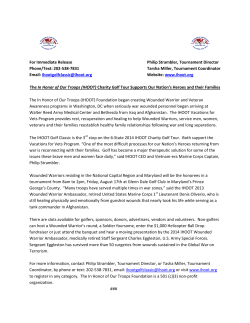For Immediate Release Philip Strambler, Tournament Director