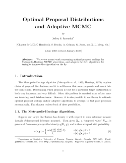 Optimal Proposal Distributions and Adaptive