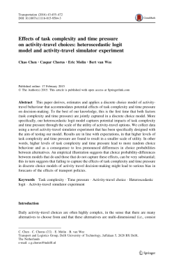 Effects of task complexity and time pressure on activity