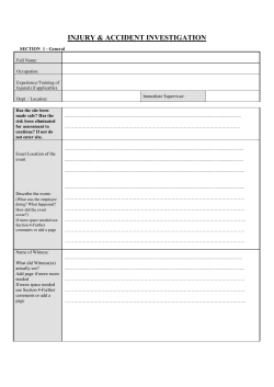Sample Injury Accident Investigation Form