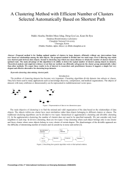 A Clustering Method with Efficient Number of Clusters Selected