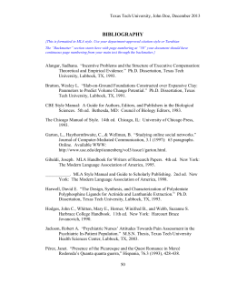 Template: Back Matter - Texas Tech University Departments