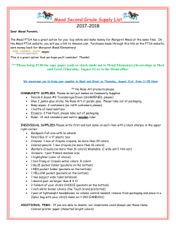 Mead`s Fourth Grade Supply List