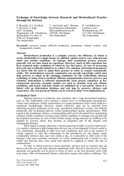 Abstract Model Greensys2007 - Wageningen UR E