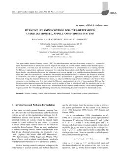 ITERATIVE LEARNING CONTROL FOR OVER