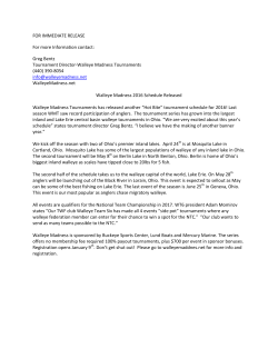 Press Release:Walleye Madness Schedule Released