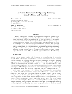 A Formal Framework for Speedup Learning from Problems and