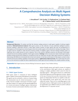 A Comprehensive Analysis on Multi Agent Decision Making Systems