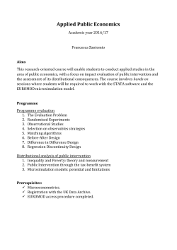 Applied Public Economics