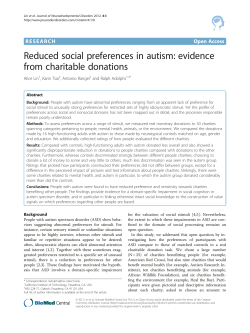 Reduced social preferences in autism: evidence from charitable