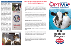 Optivia-Milk Replacer Program
