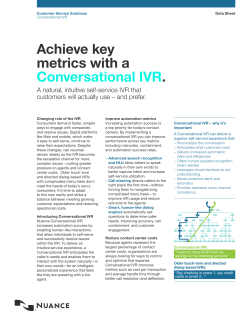 Conversational IVR data sheet