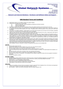 Terms and Conditions - Global Network Systems
