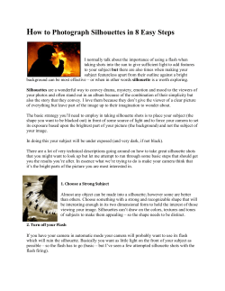 The basic strategy you`ll need to employ in taking silhouette