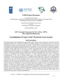 Consolidation of Cape Verde`s Protected Areas System