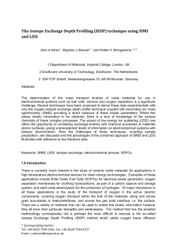 1.2 Preparation of samples for SIMS oxygen tracer diffusion