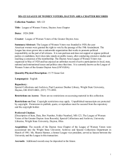 League of Women Voters, Dayton Area Chapter