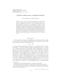 FITTING`S LEMMA FOR Z/2-GRADED MODULES