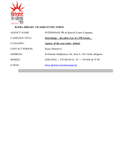 BAPRA BRIGHT AWARDS ENTRY FORM
