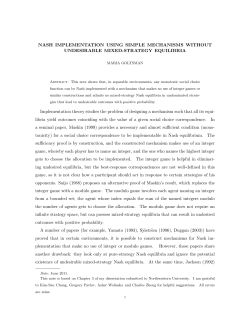 NASH IMPLEMENTATION USING SIMPLE MECHANISMS