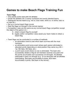 Games to make Beach Flags Training Fun