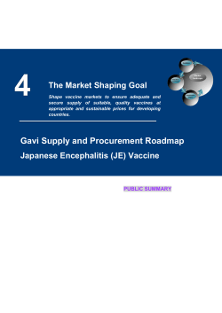 Gavi Supply and Procurement Roadmap