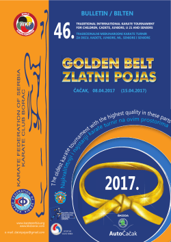 bulletin / bilten wkf - Karate zveza Slovenije