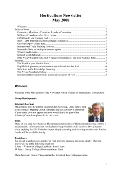 Horticulture Newsletter - Society of Chemical Industry