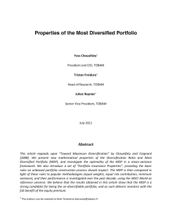 Properties of the Most Diversified Portfolio