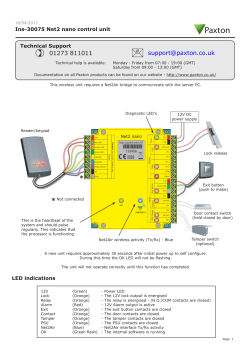INSTRUCTION - Net2 nano control unit
