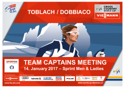 TEAM CAPTAINS MEETING