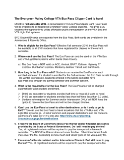 The Evergreen Valley College VTA Eco Pass Clipper Card is