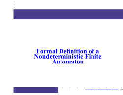 Formal Definition of a Nondeterministic Finite