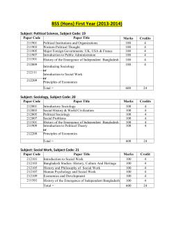 Studies on Bangladesh Economy