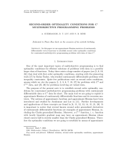 SECOND-ORDER OPTIMALITY CONDITIONS FOR C1