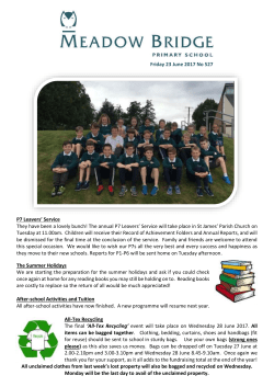 School re-opens on WEDNESDAY 30 August at 9.10am School