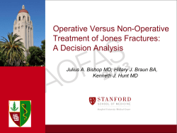 Operative Versus Non-Operative Treatment of Jones