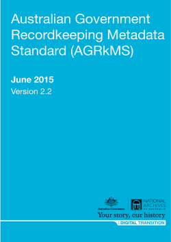 Australian Government Recordkeeping Metadata Standard (AGRkMS)