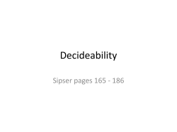 Decideability