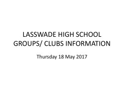 Lasswade High School Power Point Thursday 18 May 2017