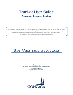 User Guide for Academic Program Review in