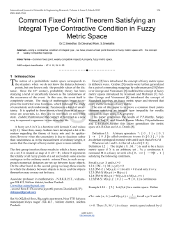 Common Fixed Point Theorem Satisfying an Integral Type