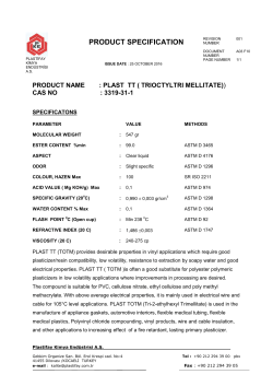 product specification